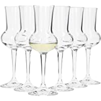 Bormioli Grappa Cristal Set 6 Piezas | cantidad de Relleno 75 ml- Altura Total de Vidrio 16-5 cm | Longitud del Mango 5…